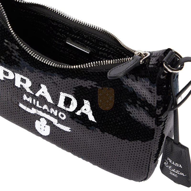 PRADA RE-EDITION 2005 MINI SHOULDER BAG IN BLACK 1BH204 (22*12*6cm)